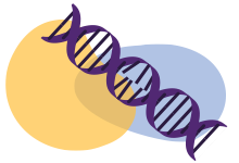 Single DNA strand representing  single-gene disorders