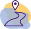 Winding road icon representing your own unique journey